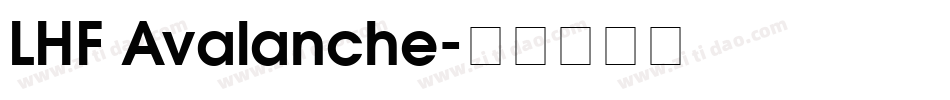 LHF Avalanche字体转换